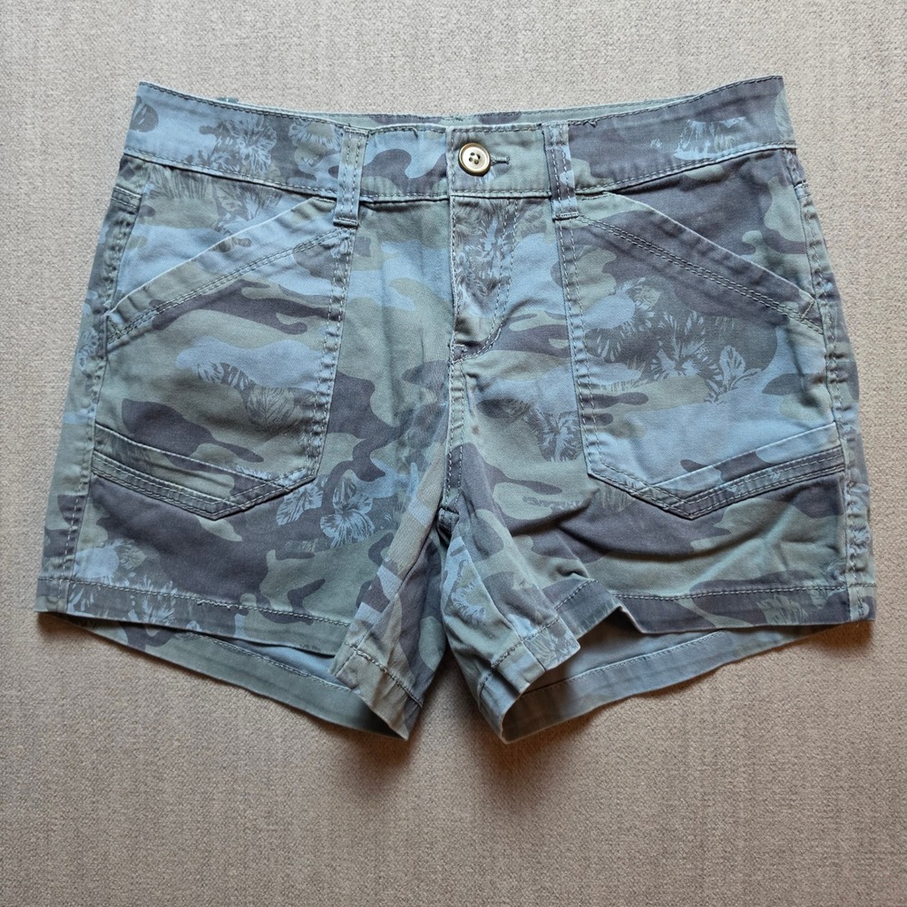 Supplies Shorts Women 8 Blue Camo Floral Utility Cargo Stretch Cotton 29W